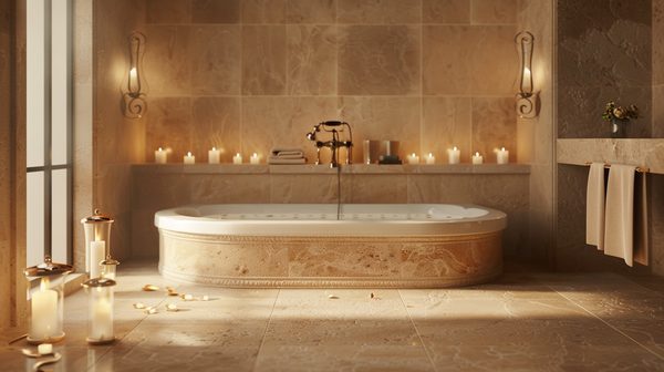 Optez pour une salle de bain élégante en travertin